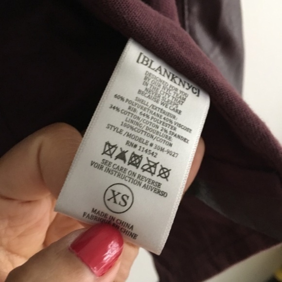 BLANKNYC Denim Private Practice Faux Leather Moto Jacket Size XS - Picture 2 of 6